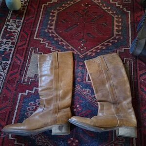 J. Crew Brown Leather Heeled Boots